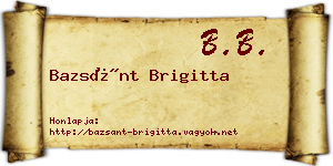 Bazsánt Brigitta névjegykártya