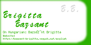 brigitta bazsant business card